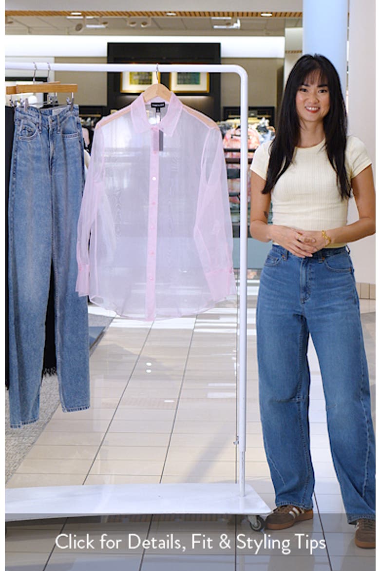 Sheer Oversize Button-Up Shirt video