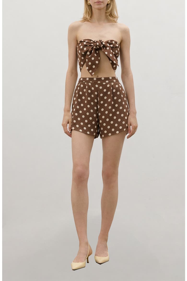 Parker Polka Dot Shorts, Alternate, color, BROWN DOTS