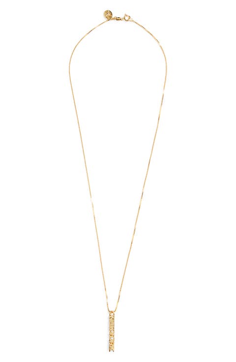 New York 3D Cube 18K Gold Vermeil Pendant Necklace (Nordstrom Exclusive)