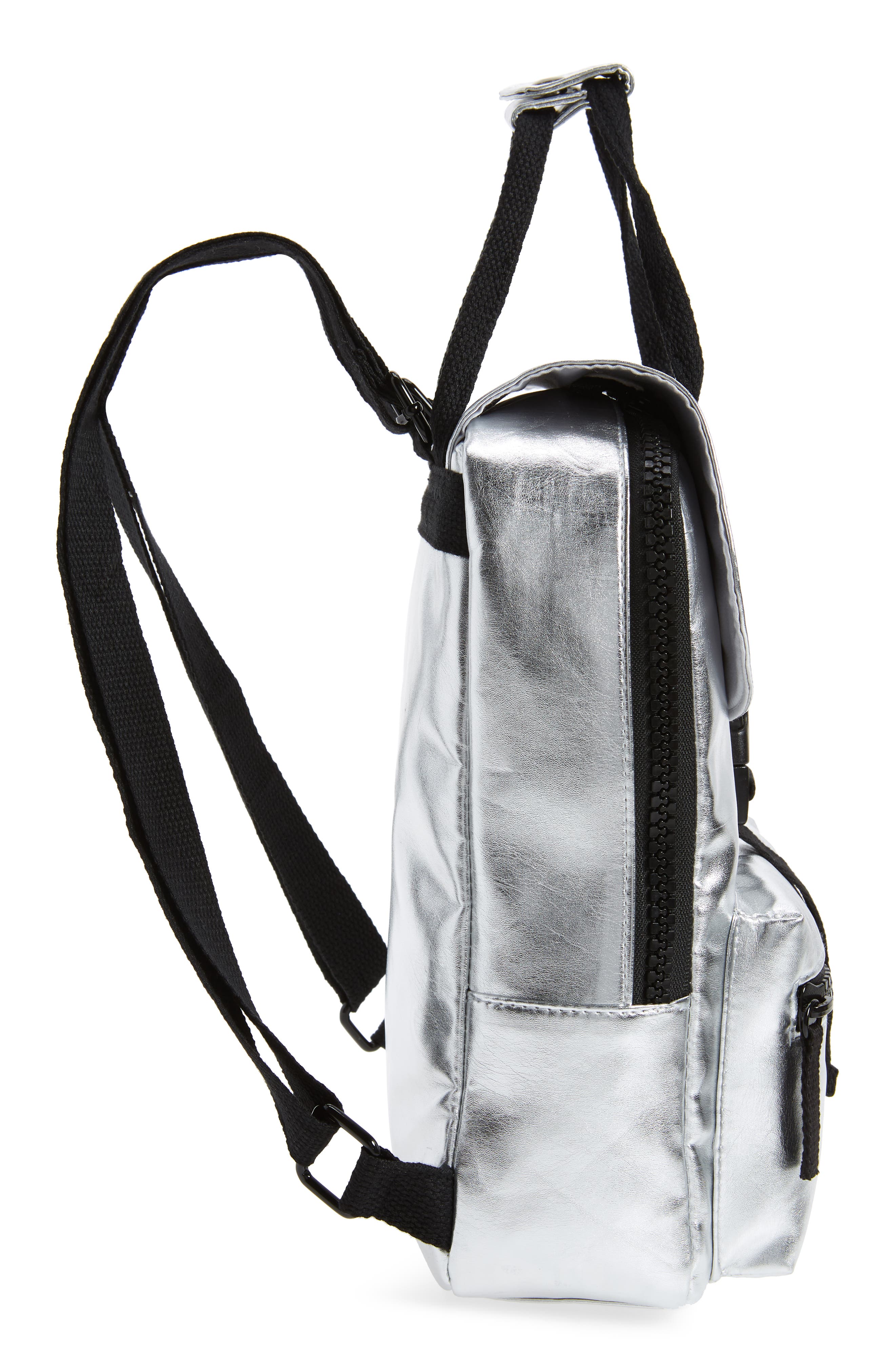 BP. Mini Metallic Utility Backpack, Alternate, color, 
