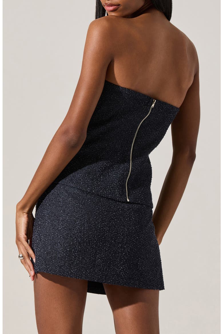 Moina Metallic Strapless Top, Alternate, color, DENIM BLUE