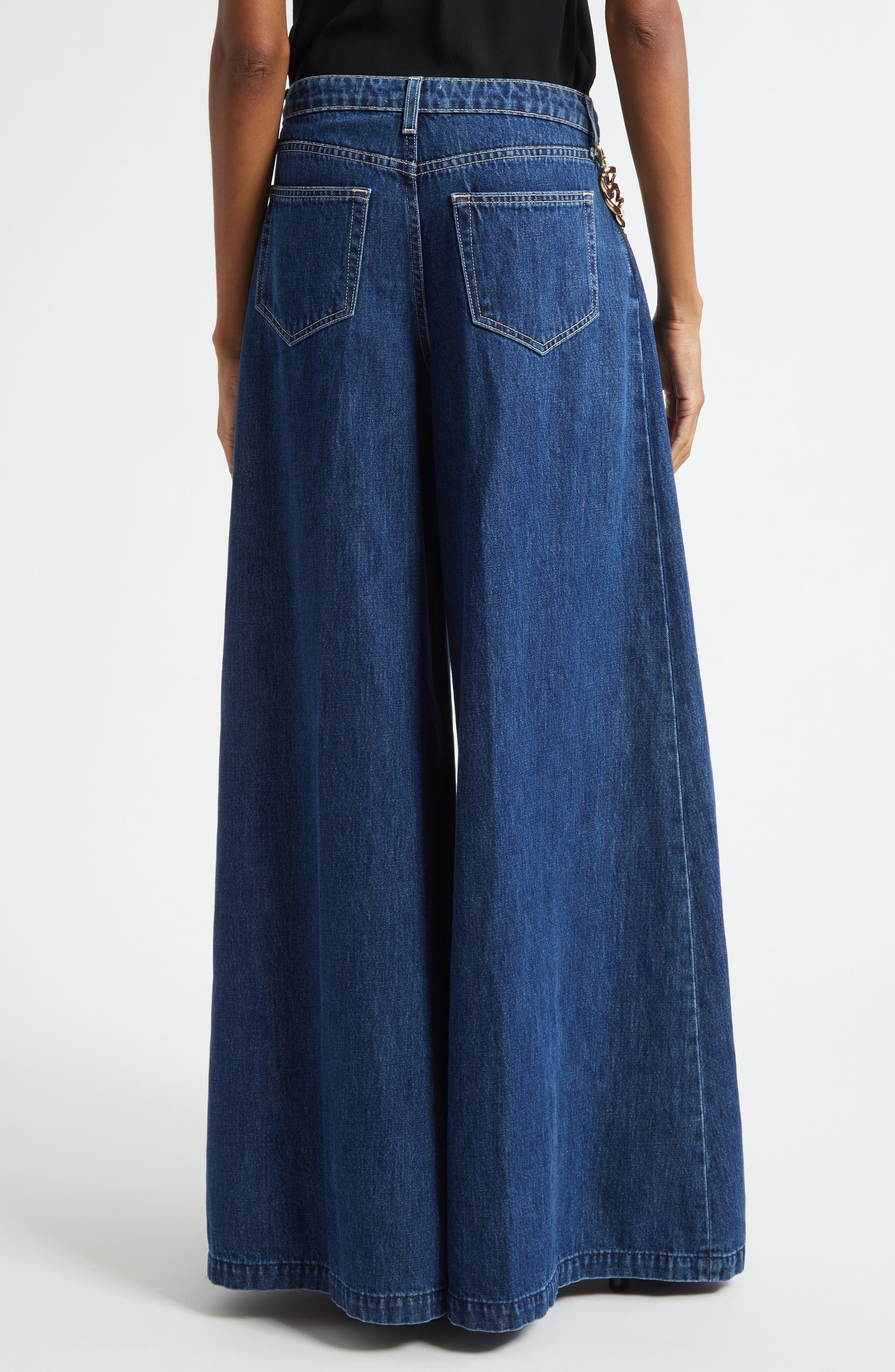 L'AGENCE Chayse Chain Wide Leg Jeans (Women) | Nordstrom