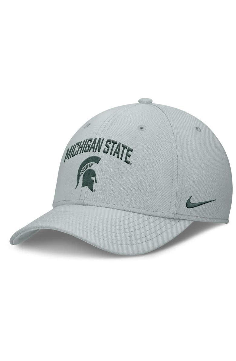 Nike Men's Nike Gray Michigan State Spartans 2025 On-Field Rise Performance Flex Hat, Main, color, Gray