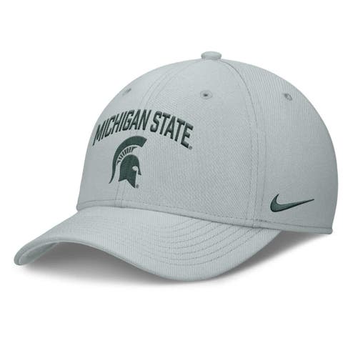 Men's Nike Gray Michigan State Spartans 2025 On-Field Rise Performance Flex Hat