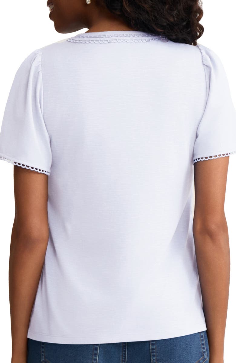 Jones New York Split Neck Top, Alternate, color, Natural White