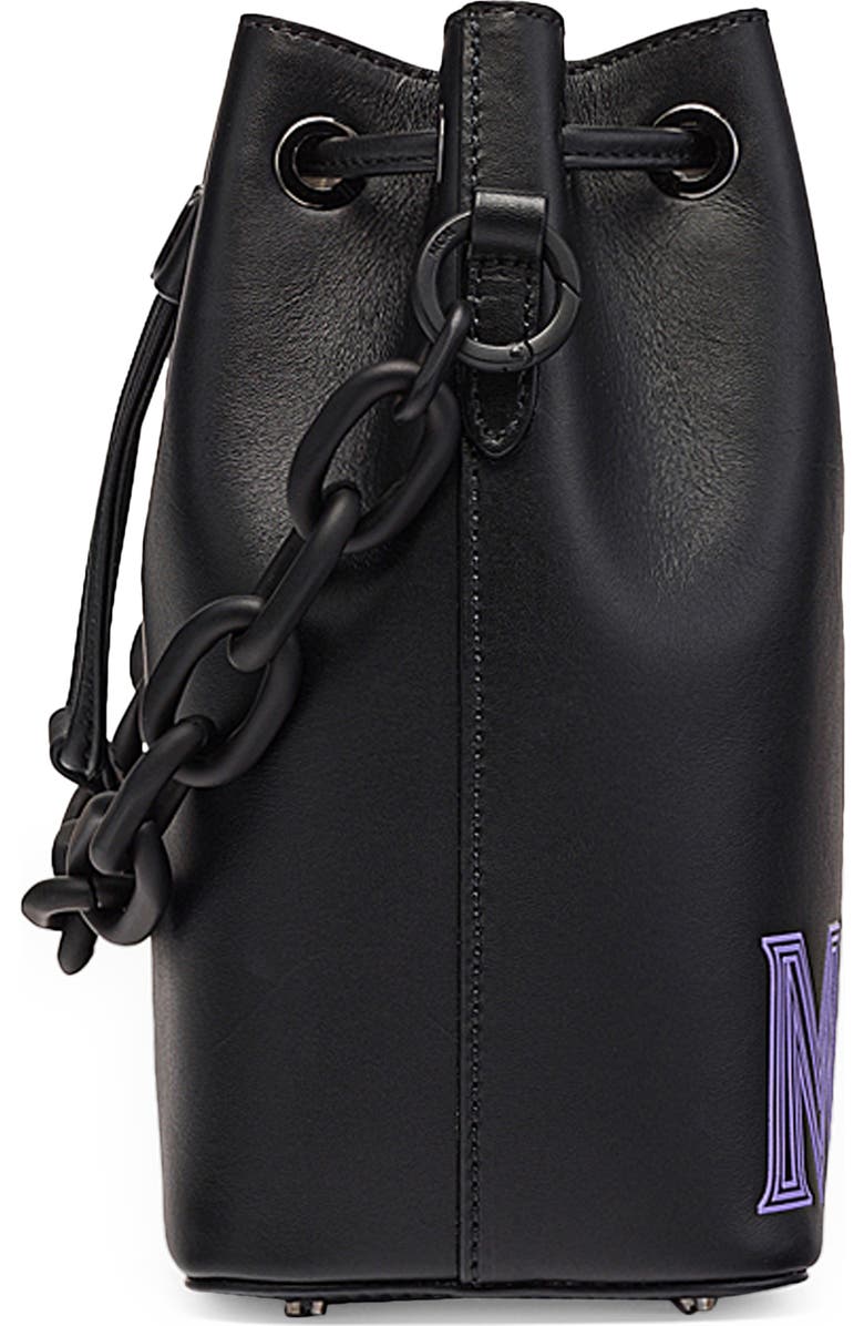 MCM Mini Drawstring Leather Bucket Bag, Alternate, color,