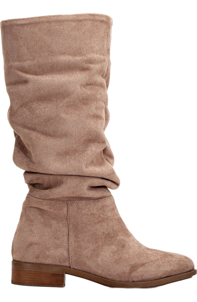 Forever & Always Shoes Maribel Knee High Slouch Boots, Main, color, Dark Beige Suede