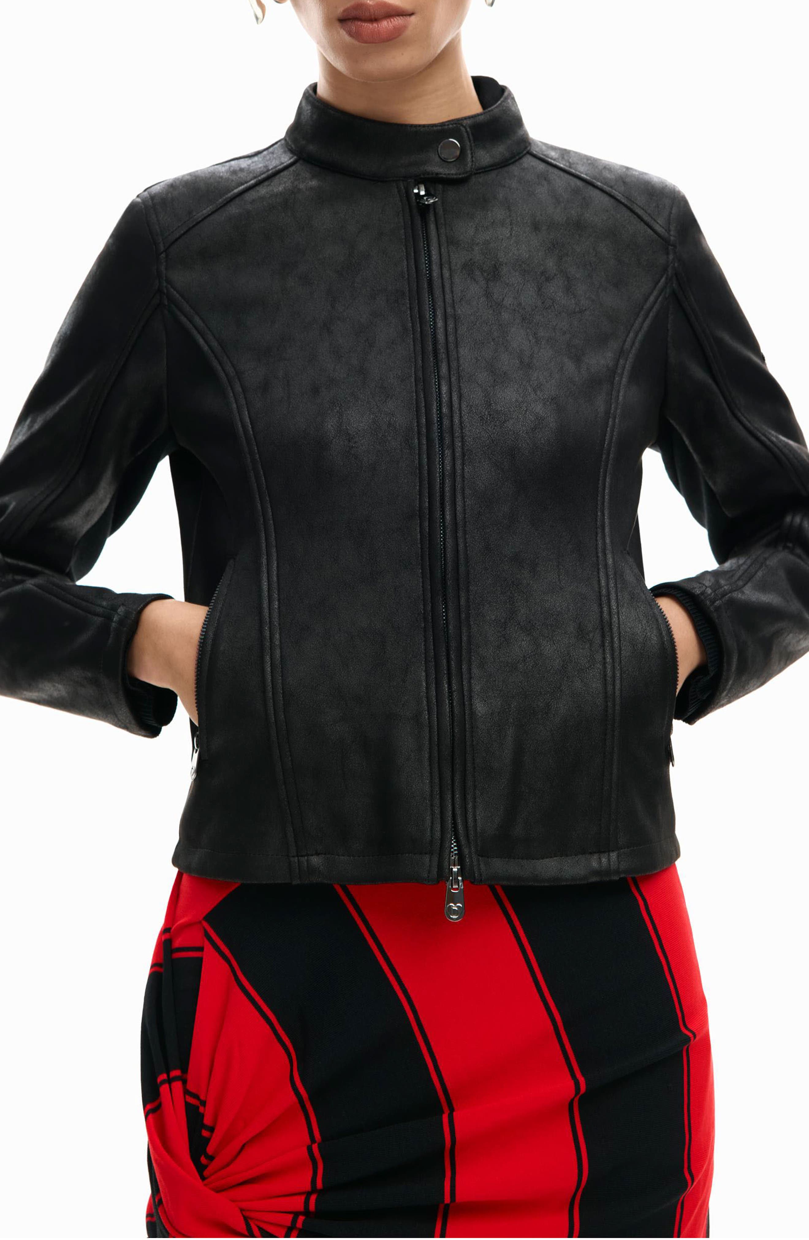 Женские Desigual Faux Leather Jacket — фото 4
