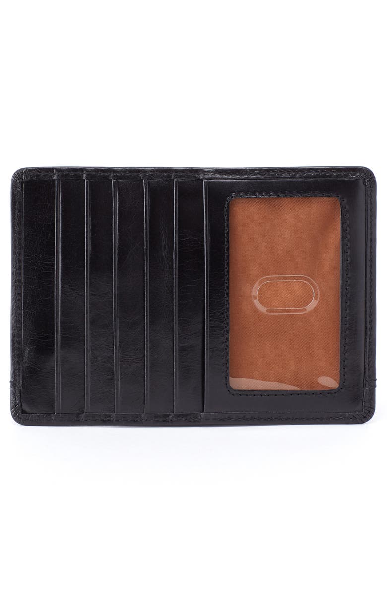 HOBO Euro Slide Leather Credit Card Case, Alternate, color, Black