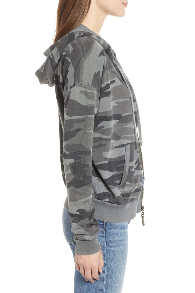 Active Camo Zip Hoodie, Alternate, color, VINTAGE OLIVE BRANCH
