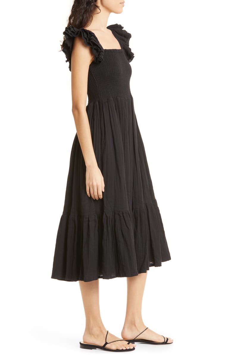 MILLE Olympia Smocked Midi Dress, Alternate, color,