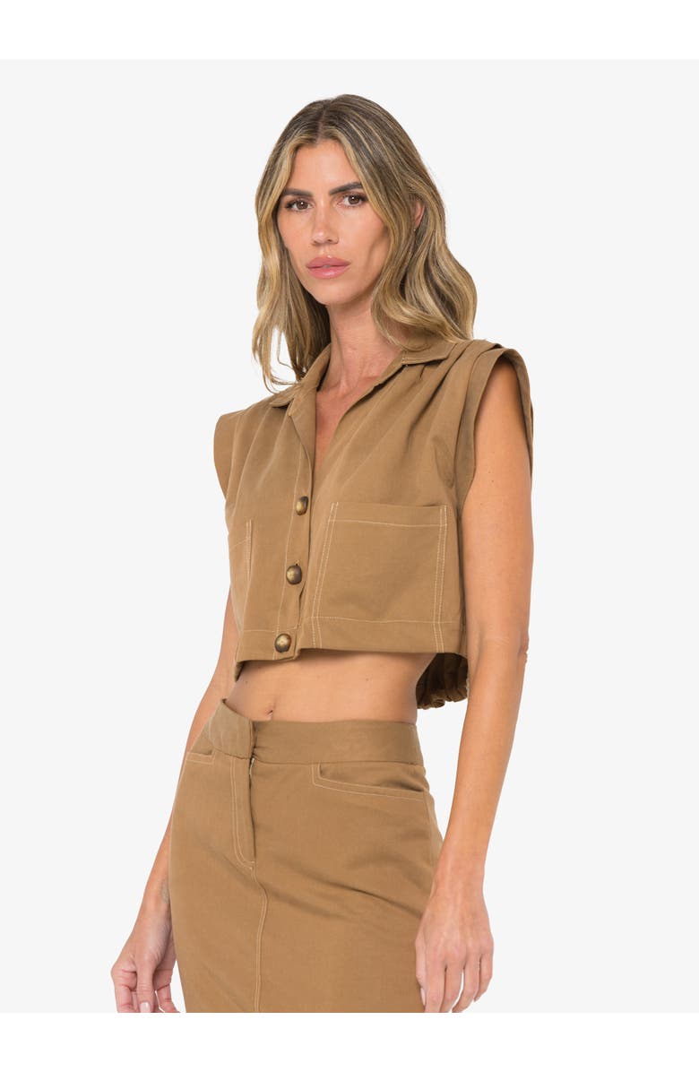 JBQ Preen Top, Alternate, color, Caramel