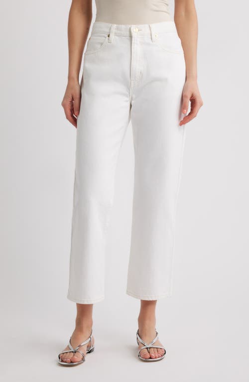 Frame The Hang High Waist Ankle Straight Leg Jeans In Yellow