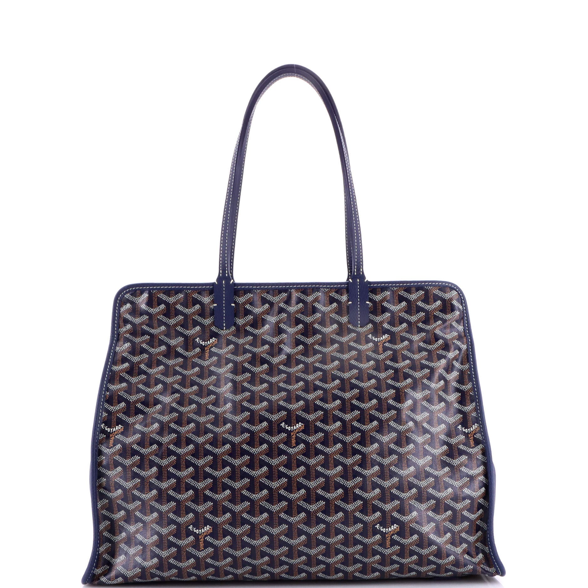 Pre-Owned Goyard Hardy Pet Carrier Coated Canvas PM, Alternate, color, Blue