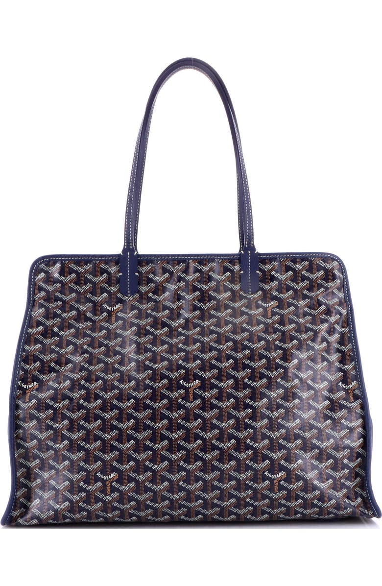 Pre-Owned Goyard Hardy Pet Carrier Coated Canvas PM, Alternate, color, Blue