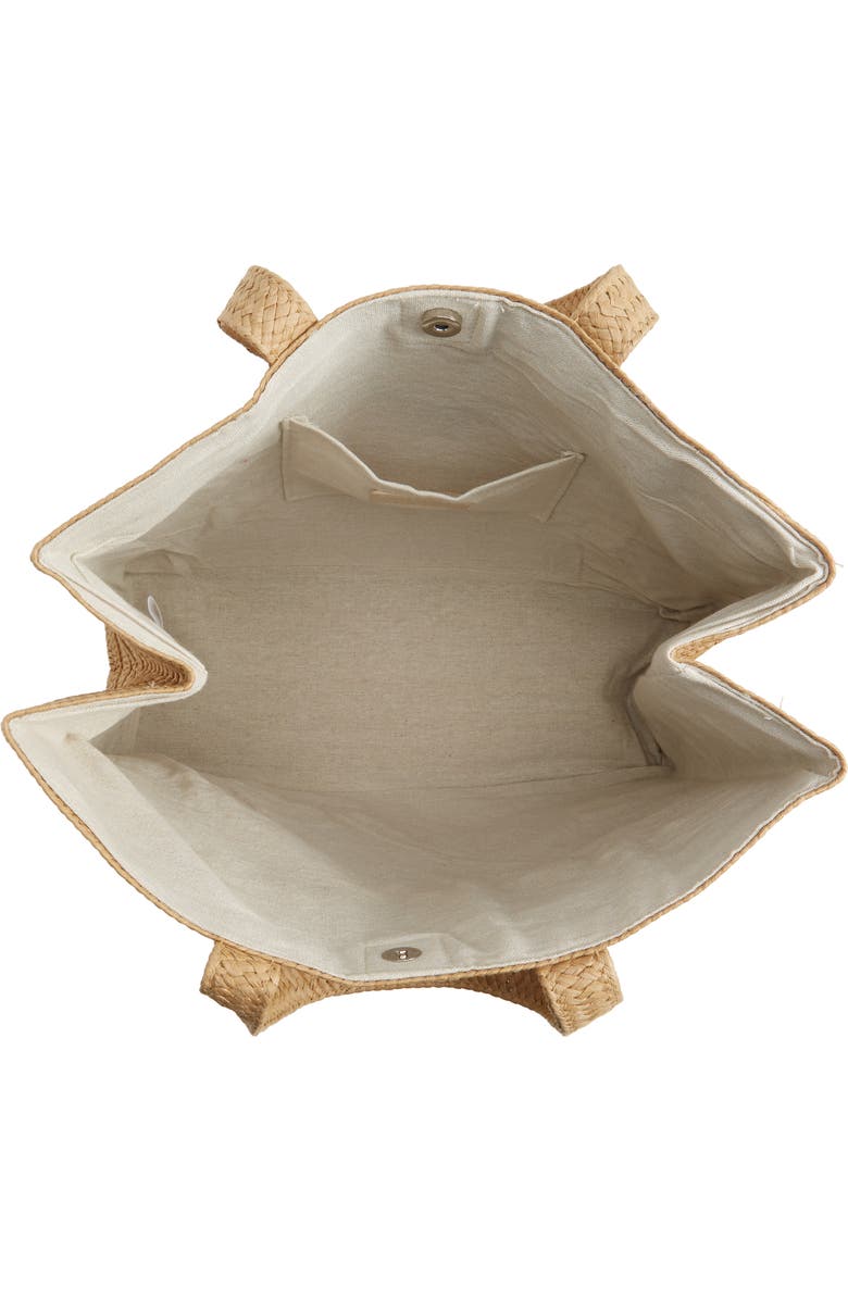 BTB Los Angeles Sunny Side Up Straw Tote, Alternate, color,