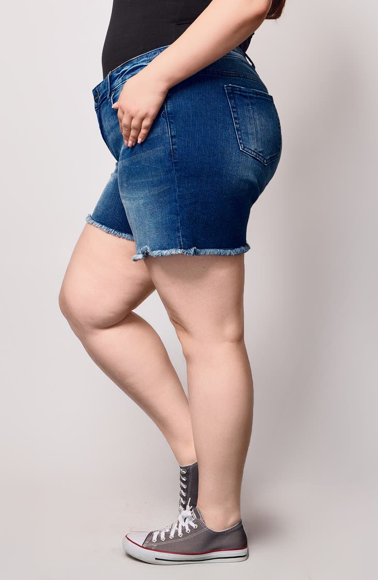 SLINK Jeans Frayed Denim Shorts, Alternate, color, Eliana