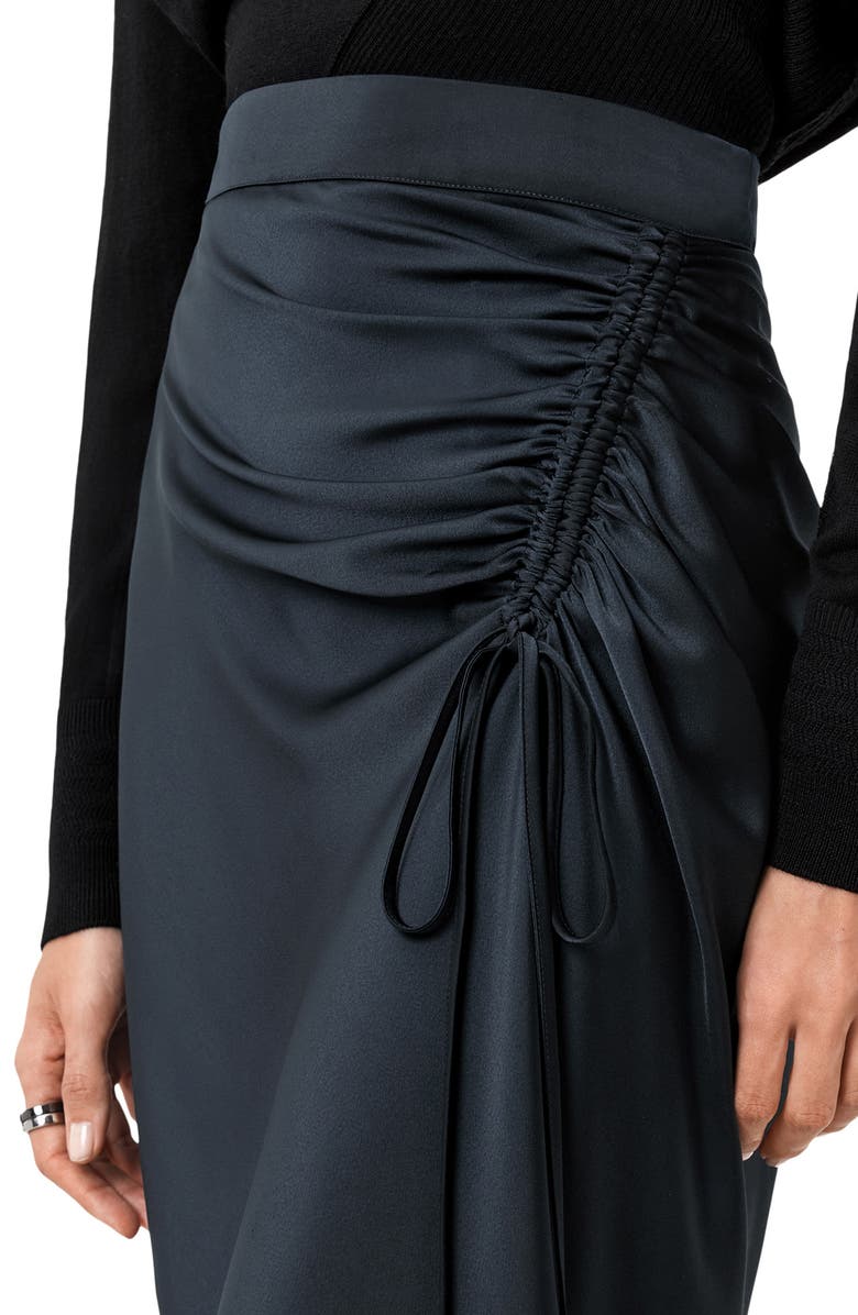 AllSaints Alexia Ruched Skirt, Alternate, color, Collegiate Blue