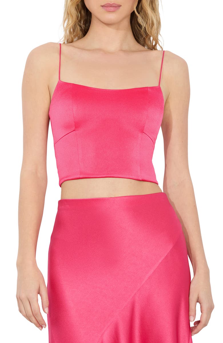 Alice + Olivia Saylor Camisole, Main, color, Raspberry