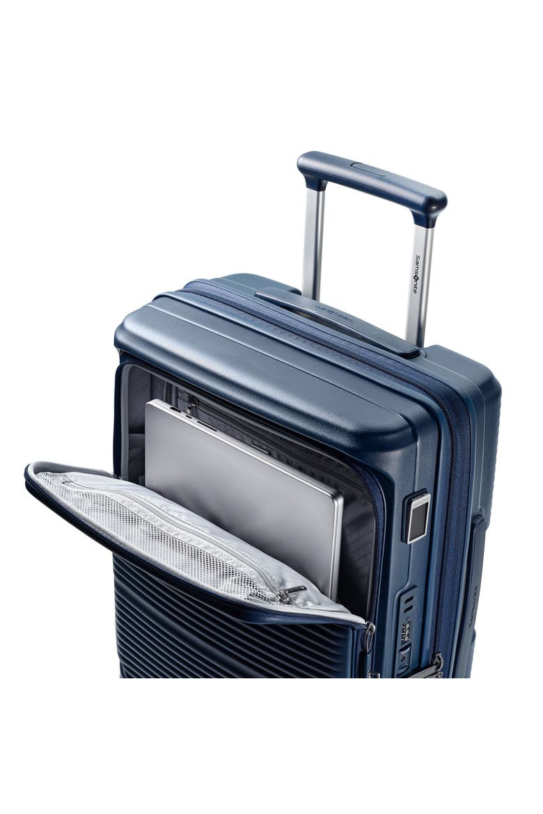 Paralux Expandable 22" Carry On Spinner Luggage, Alternate, color, Midnight Navy