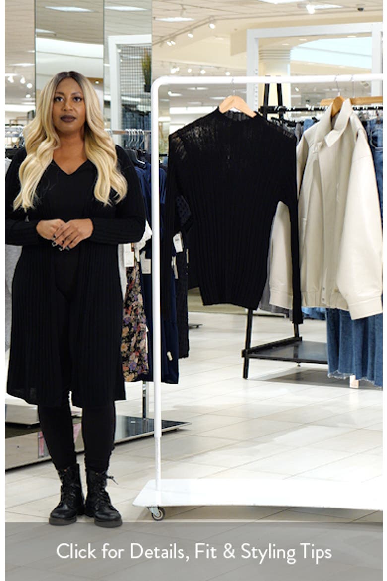 Crinkle Mock Neck Sweater video