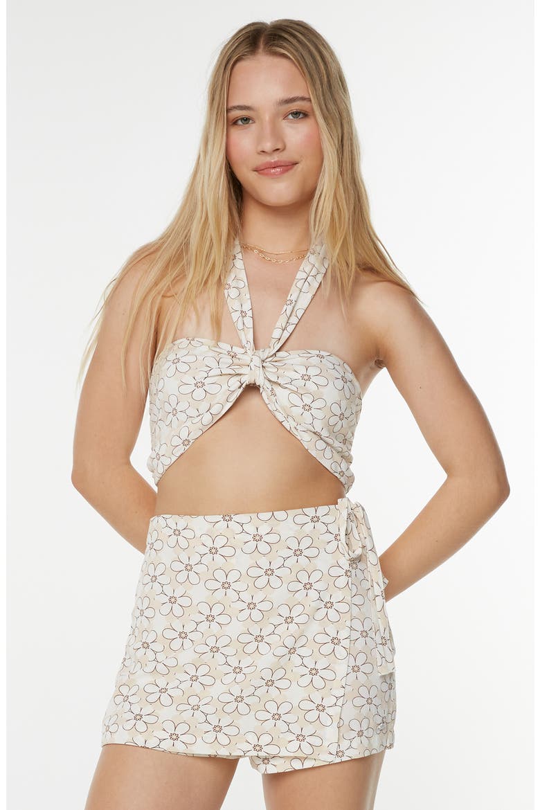 Cool Tropix Crop Halter Tank, Alternate, color, SNOW WHITE DAISY DAZE PRINT