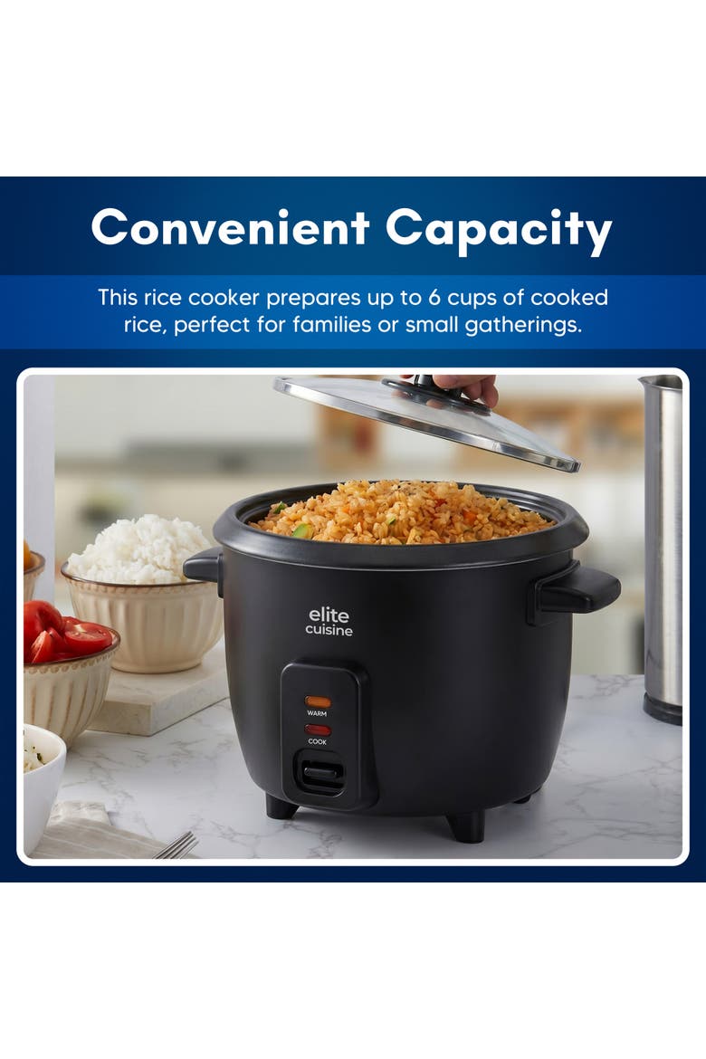 6-Cup Electric Rice Cooker, Alternate, color, Black