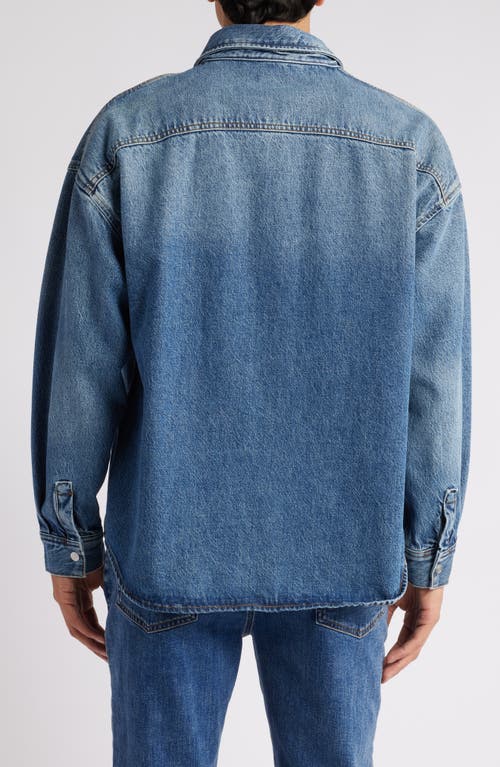 Frame Relaxed Double Pocket Denim Shirt Jacket In Briset