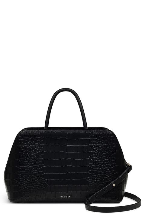 Liverpool Street Croc Embossed Crossbody Bag