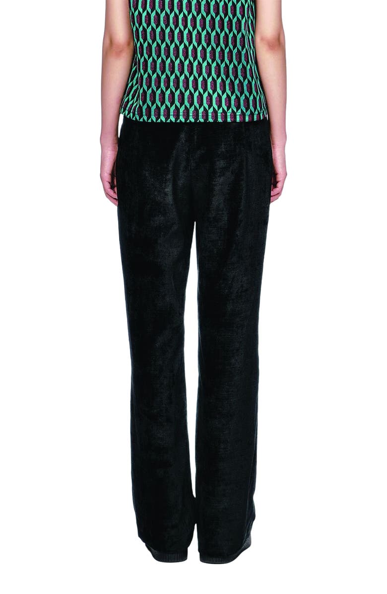 Anna Sui Velour Pants, Alternate, color, Black