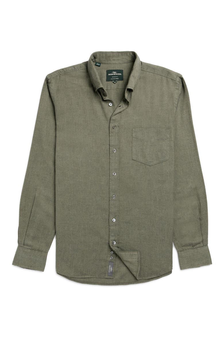 Barrhill Sports Fit Button-Down Shirt, Alternate, color, OLIVE