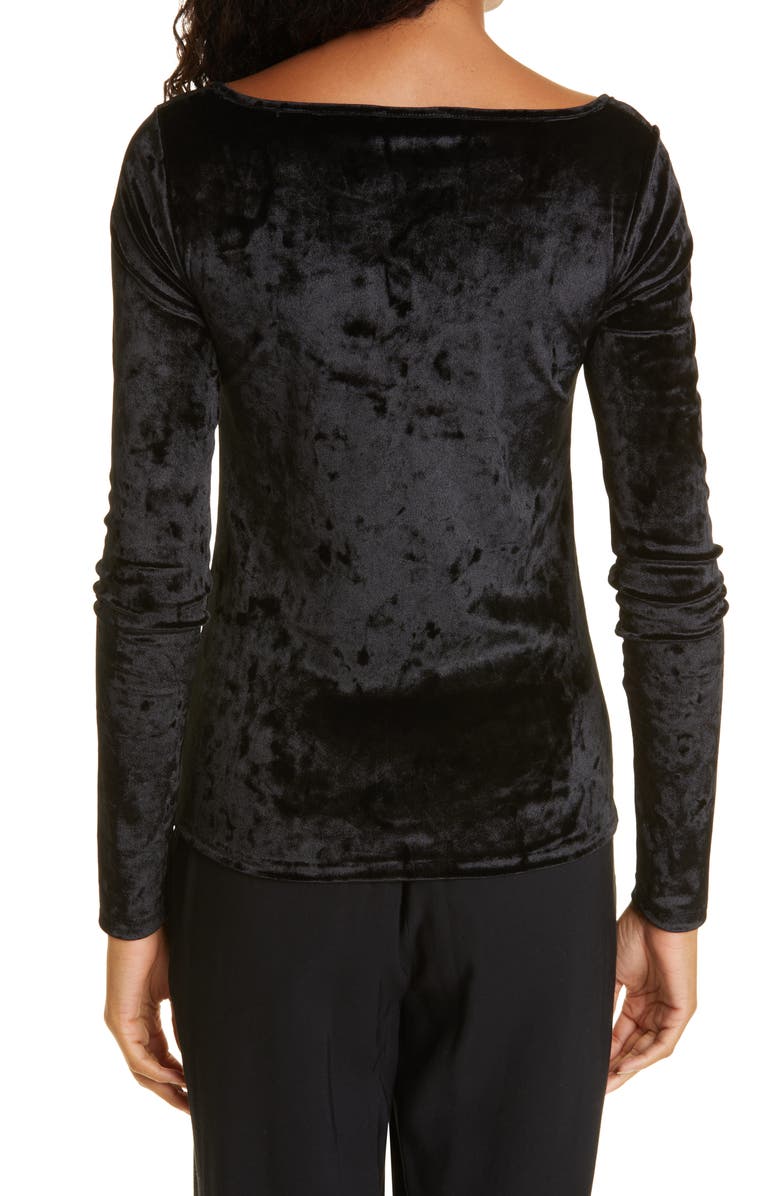 Vince Velour Square Neck Top, Alternate, color, 