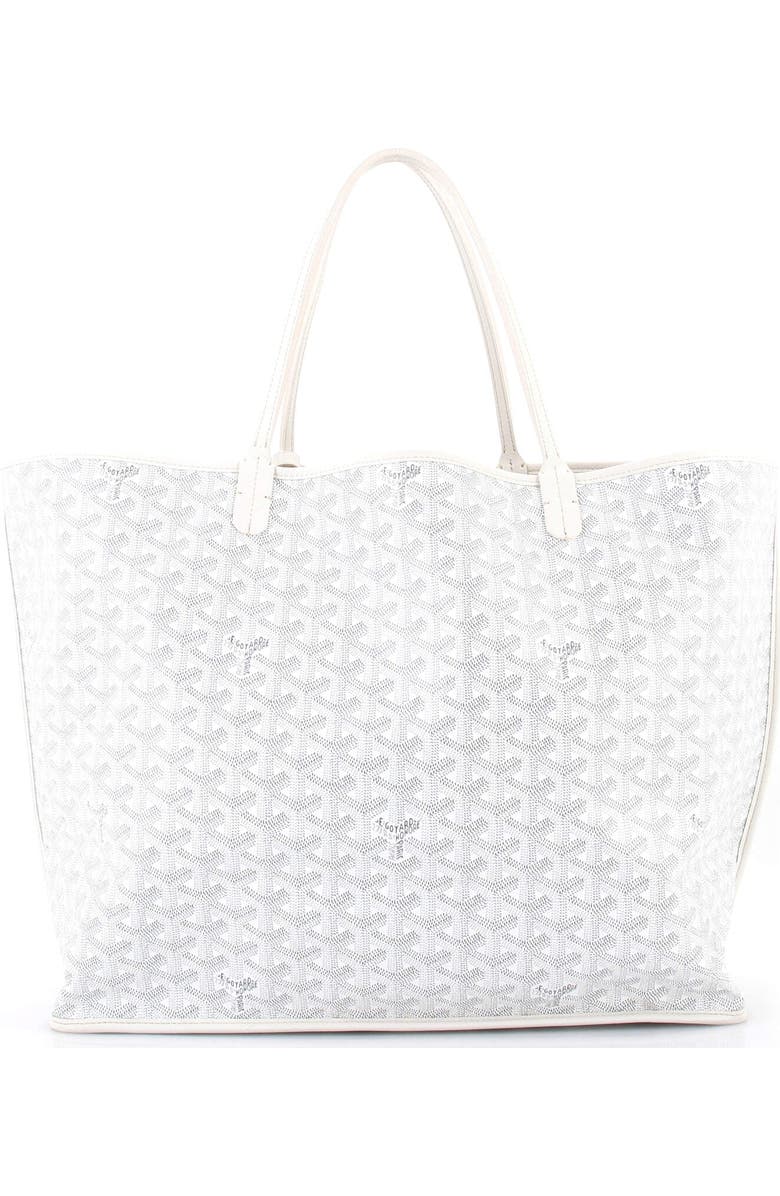 Pre-Owned Goyard Anjou Reversible Tote Coated Canvas and Toile Canvas PM, Main, color, White