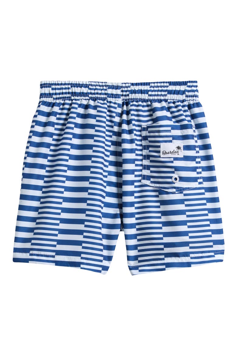 Kids' Mixed Stripe Swim Trunks, Alternate, color, NAVY/ WHITE