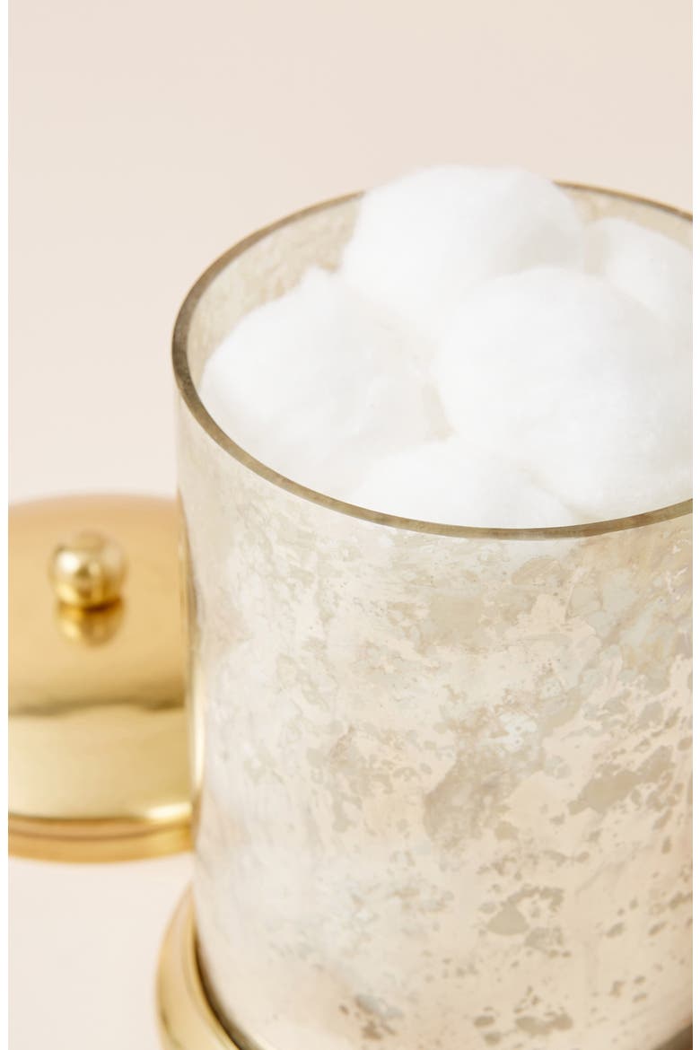 Large Moonglow Glass Bath Canister, Alternate, color, GOLD