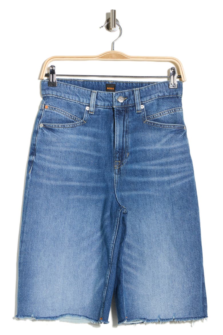 Denim Shorts, Alternate, color, BRIGHT BLUE