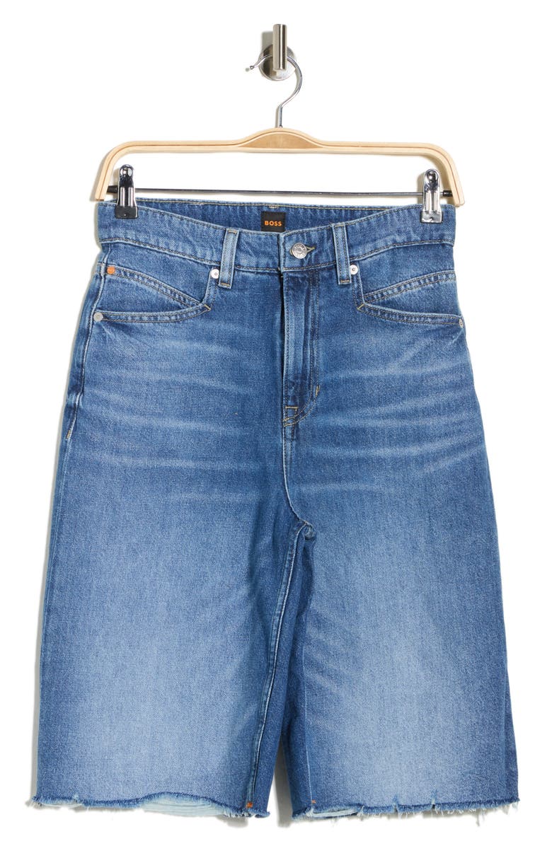 BOSS Denim Shorts, Main, color, Bright Blue