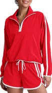 Beyond Yoga Course Contrast Half-Zip Pullover