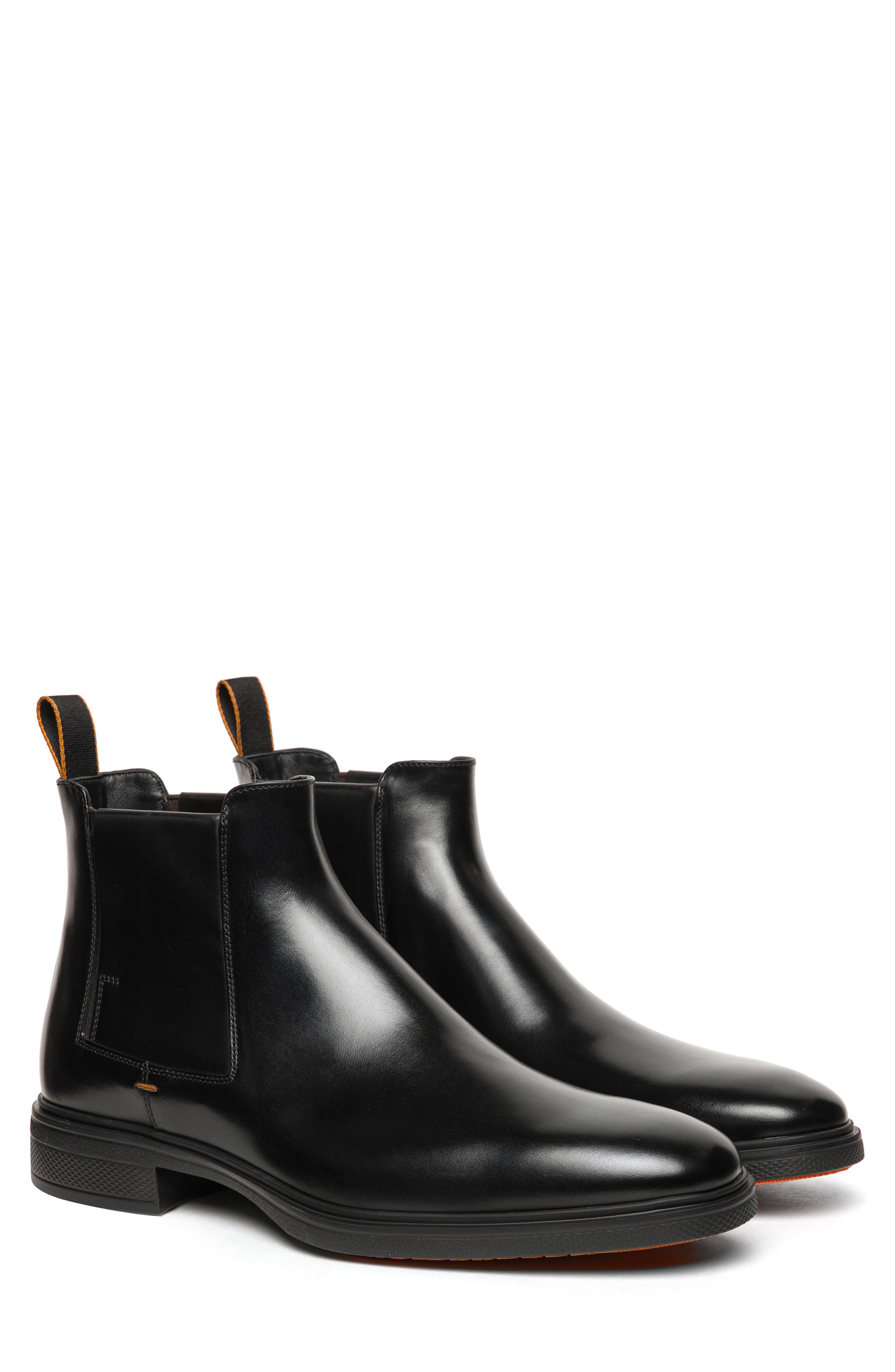 Santoni Easy On Chelsea Boot, Main, color, Black