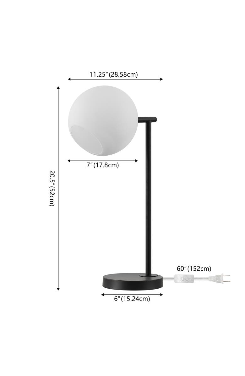 JONATHAN Y Charles Contemporary Modern Metal/Marble LED Table Lamp, Alternate, color, Black