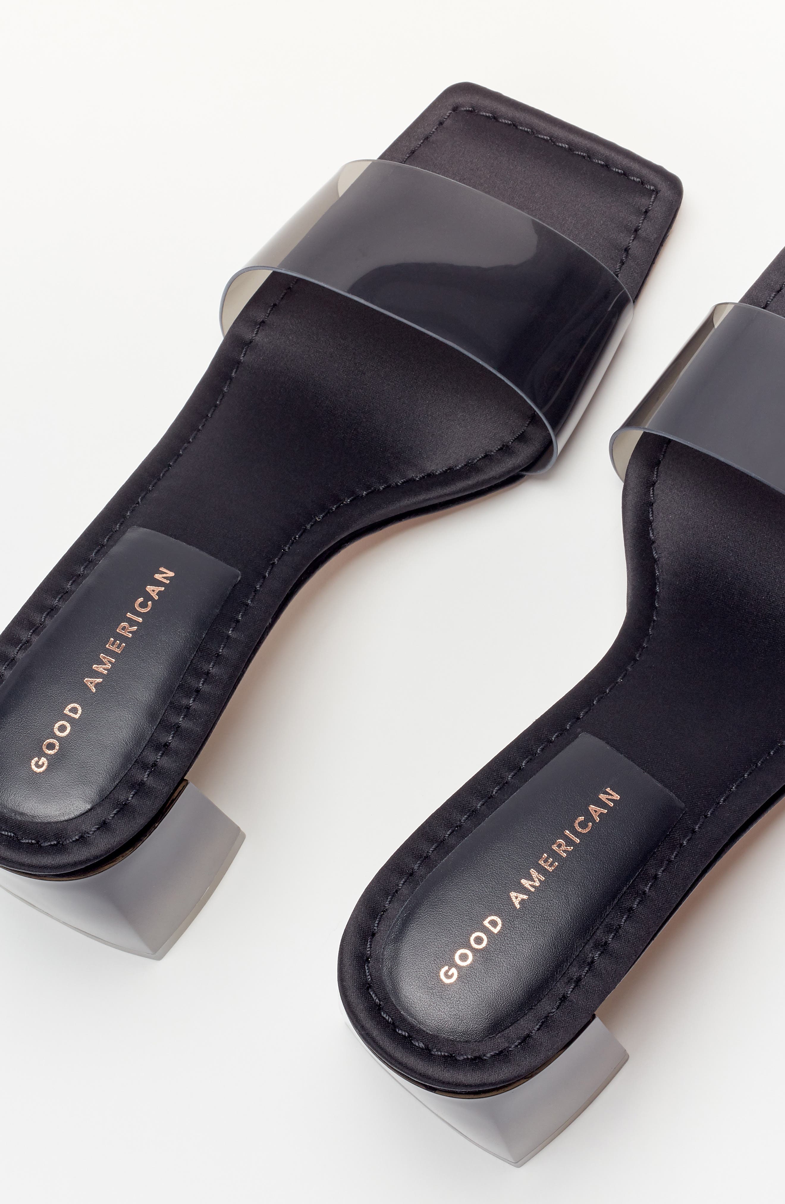 Good American Block Heel Slide Sandal, Alternate, color, 