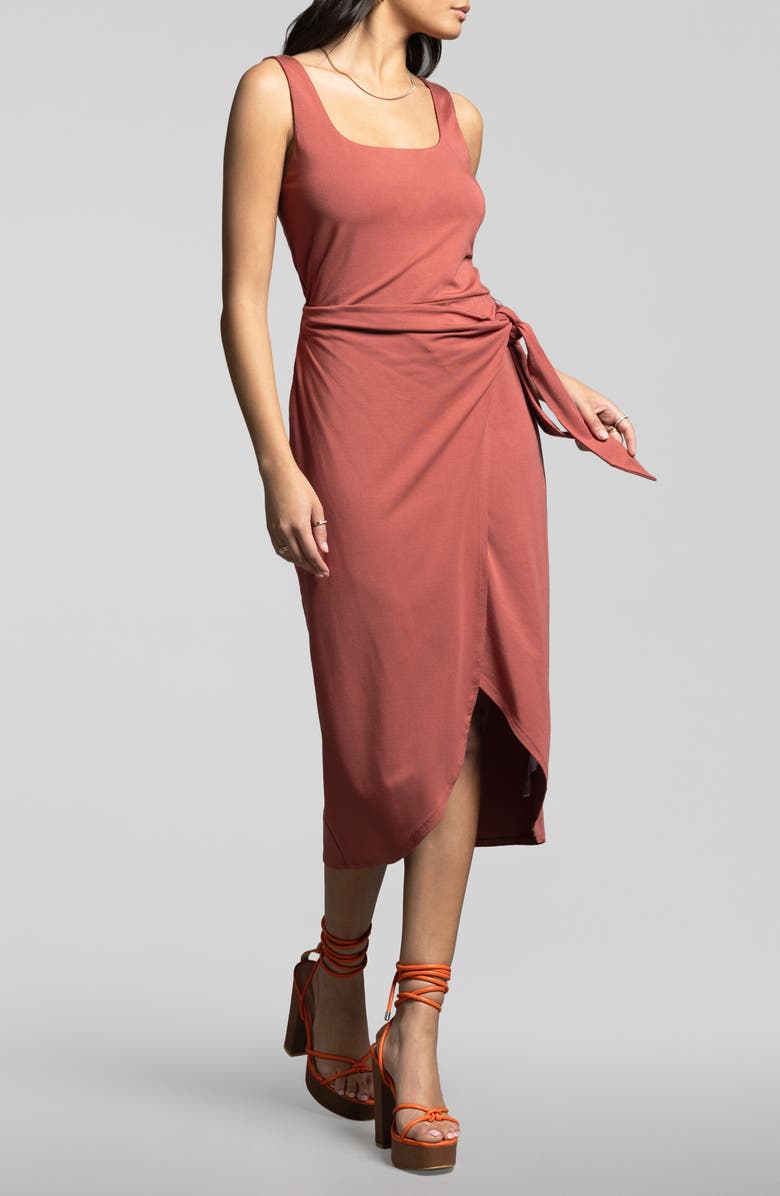 WEEKEND LOS ANGELES Aubrielle SideTie Knit Dress, Alternate, color, Sienna