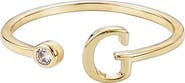 Adornia CZ & Initial Open Band Ring