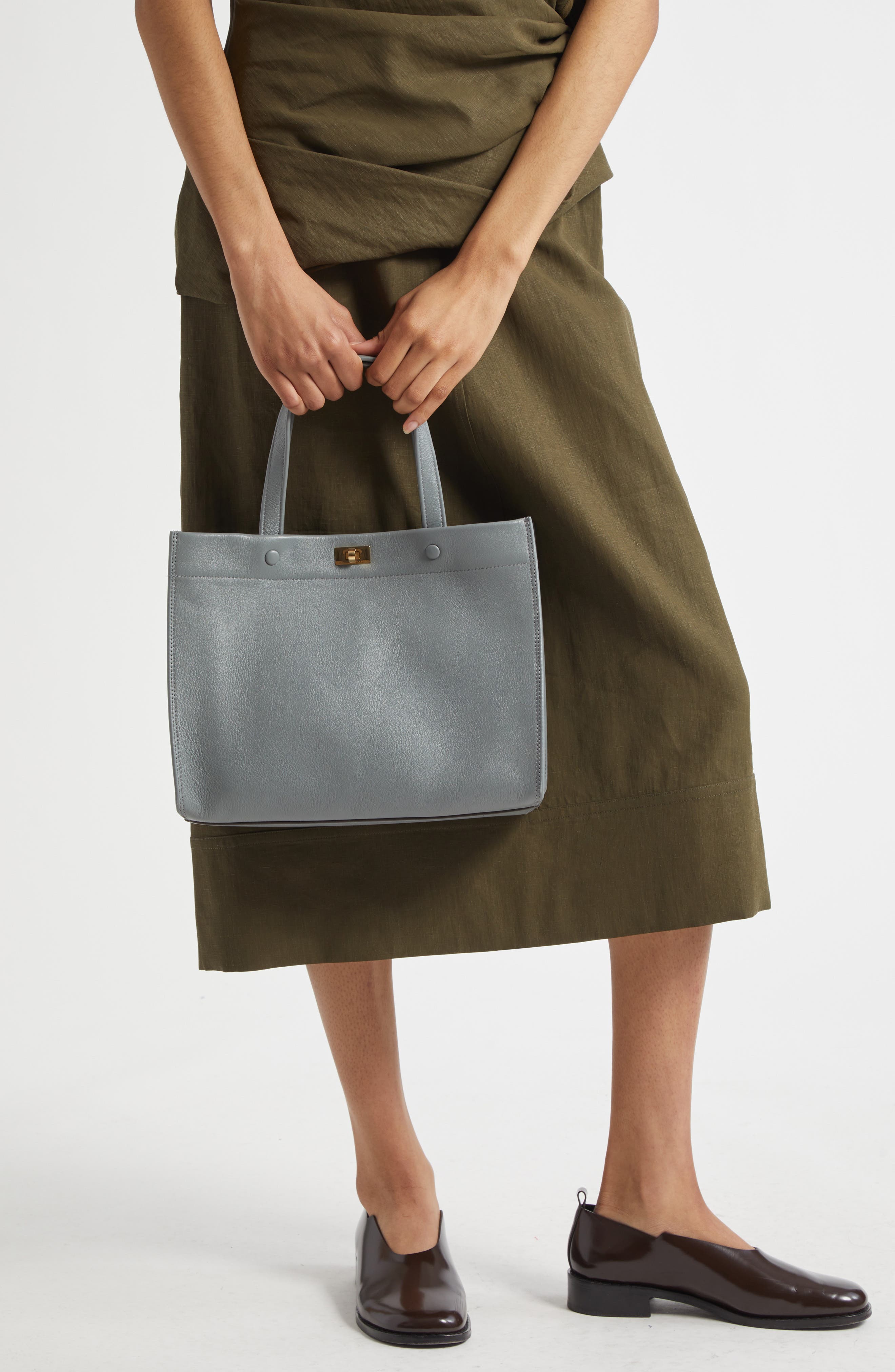 Anya Hindmarch Small Mortimer Leather Tote, Alternate, color, 