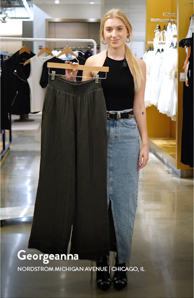 Dream Organic Cotton Gauze Wide Leg Pants, sales video thumbnail