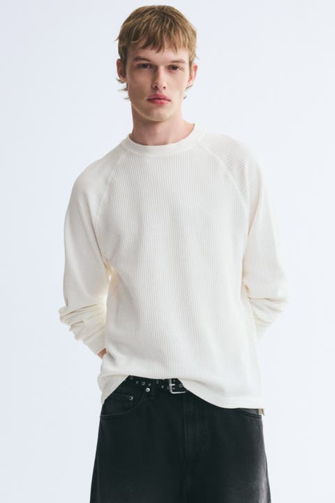 Regular-Fit Waffled Shirt