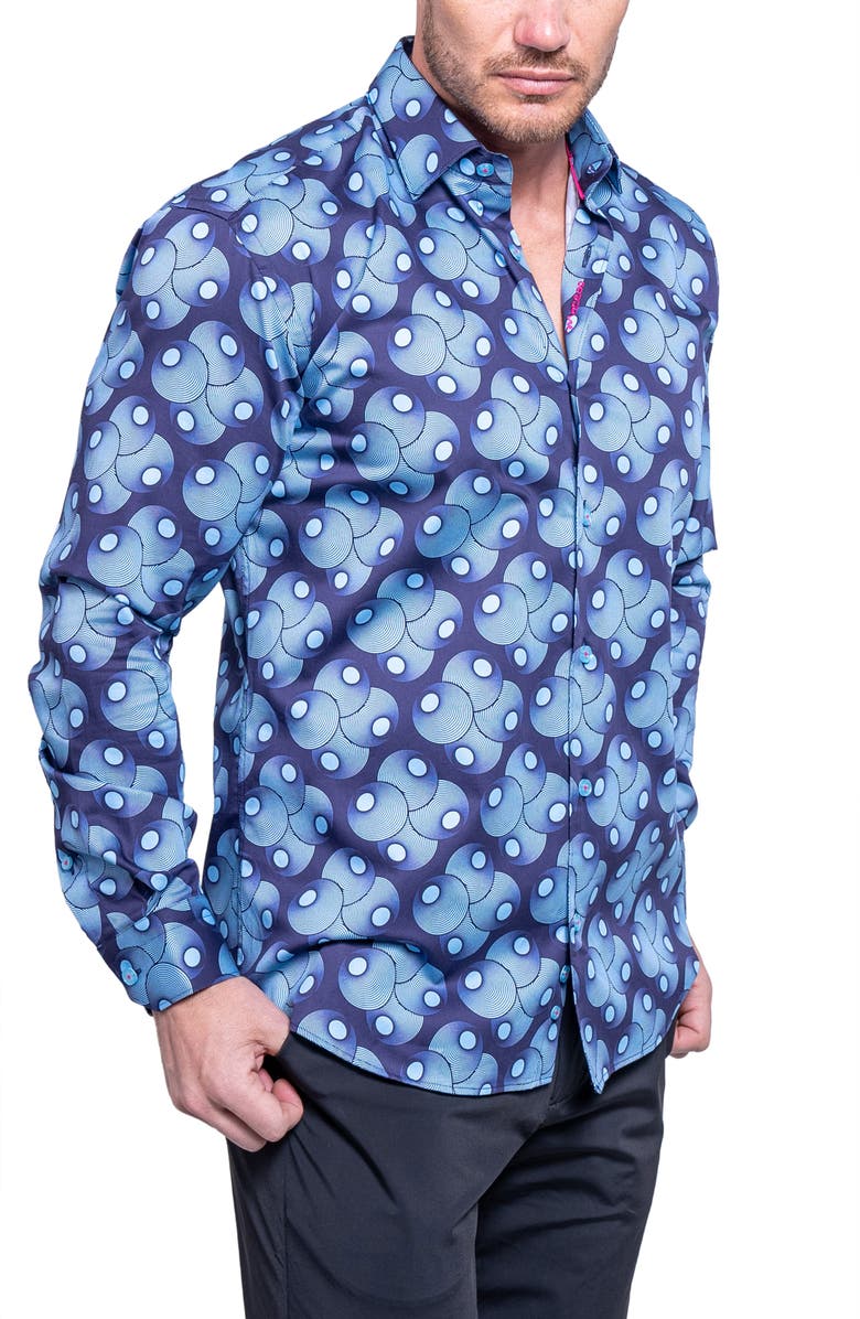 Maceoo Fibonacci Resistance Contemporary Fit Button-Up Shirt, Alternate, color, 