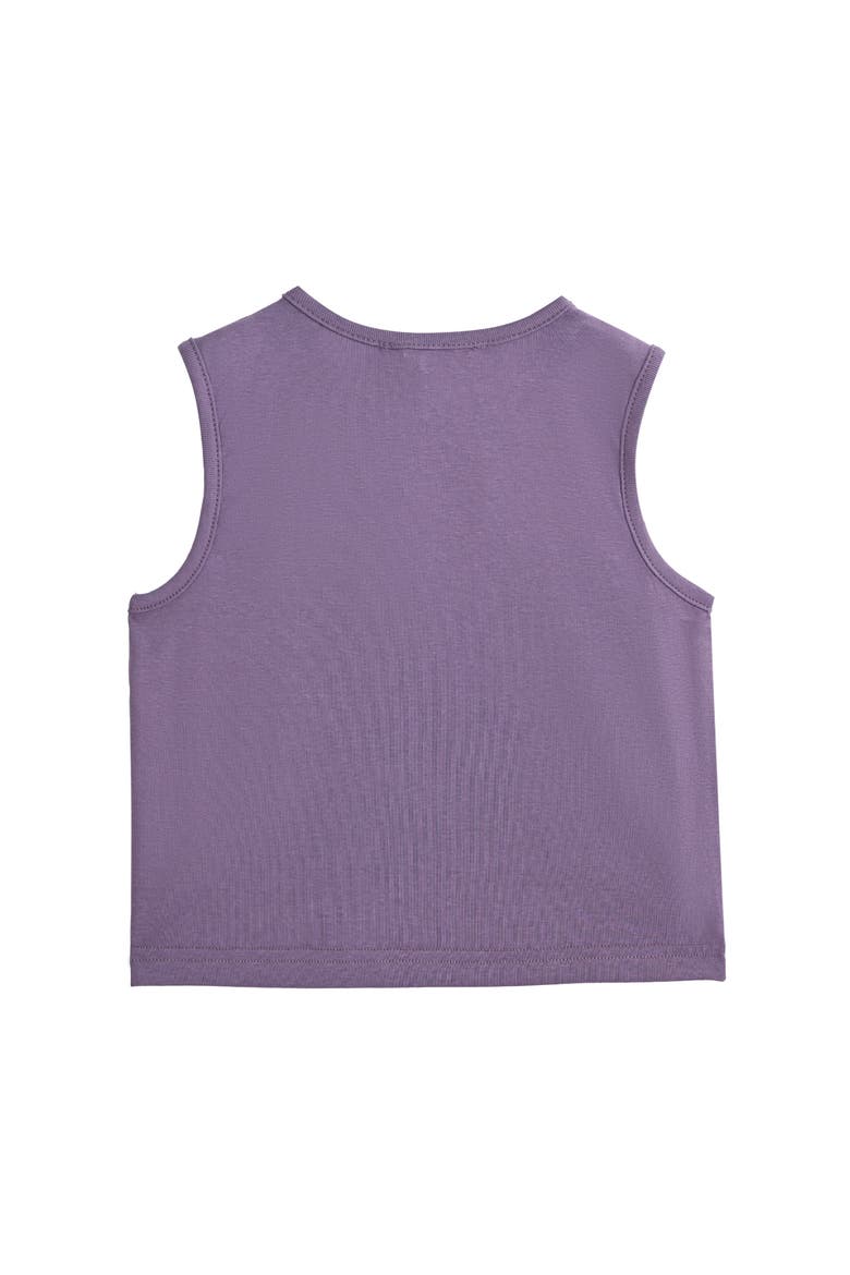 Rosette Top and Lace-Trim Shorts Set, Alternate, color, Purple