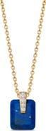 Astley Clarke Gold Deco Lapis Pendant Necklace