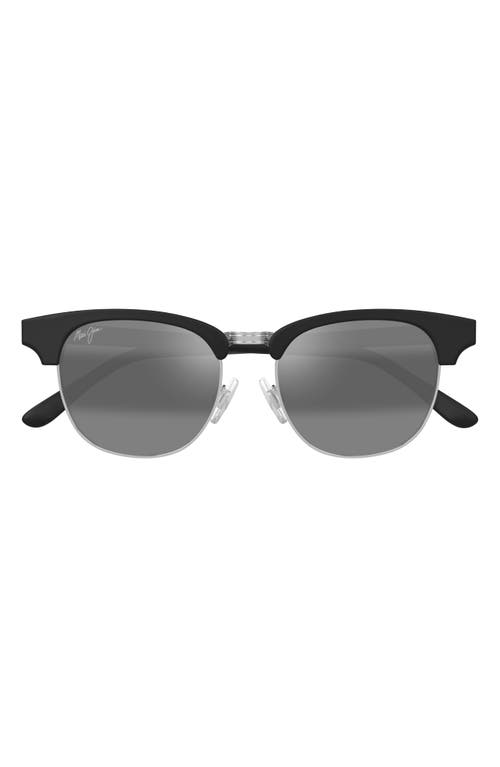 Maui Jim Holomua 52mm Polarized Wraparound Sunglasses In Gray
